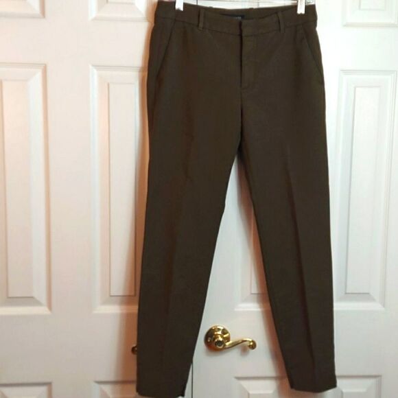Zara Olive Green Pants Sz 4 - Picture 1 of 6